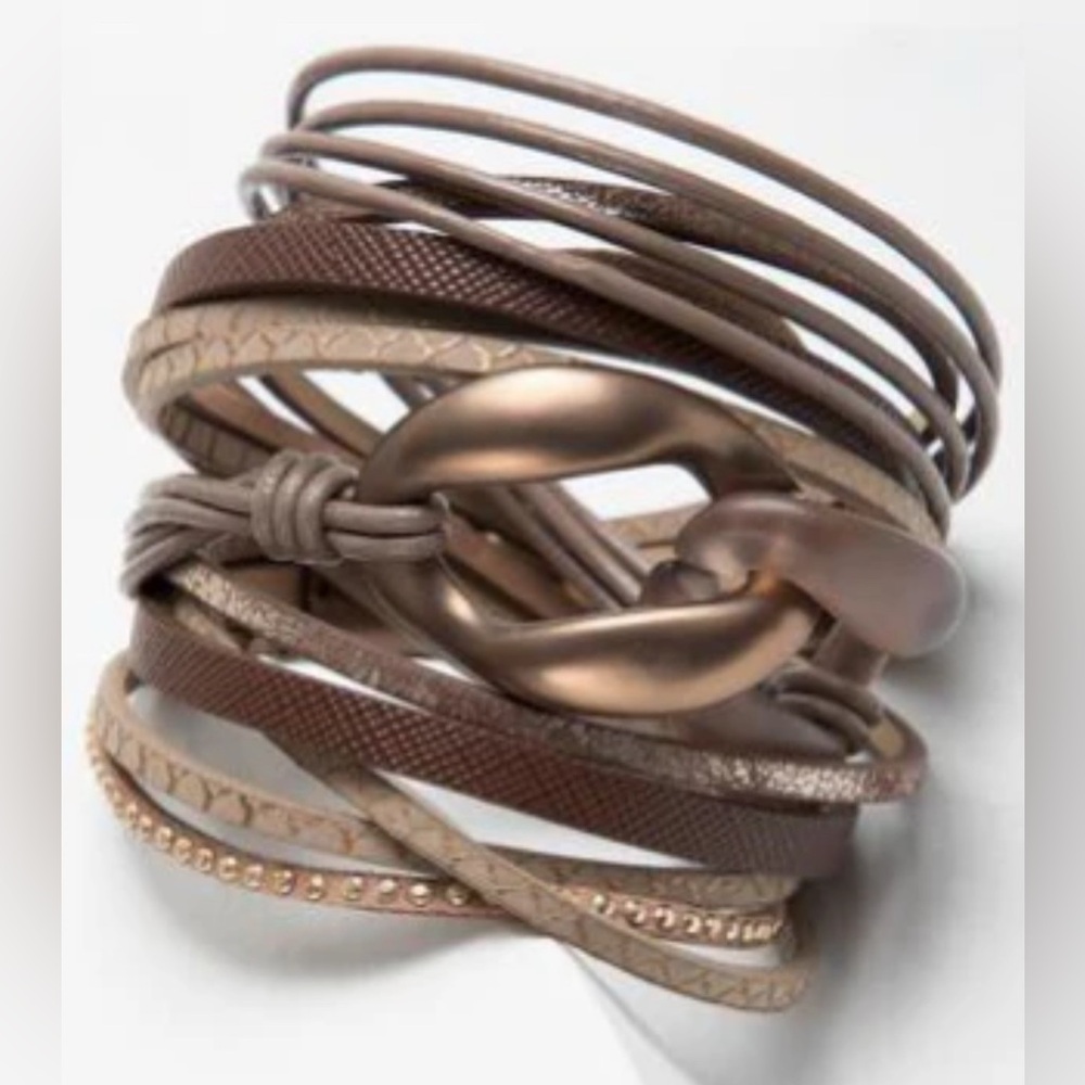 Double Link Leather Bracelet
